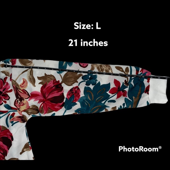 🌺HPx2🌺 SHEIN Floral Print White Pullover - Picture 8 of 9